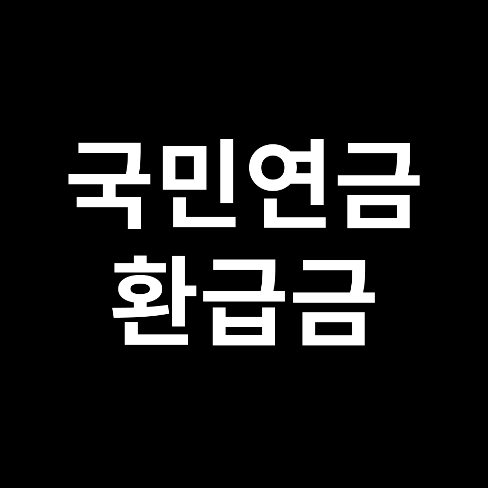 국민연금 환급금 조회 | 해지 방법, 신청 조건 등