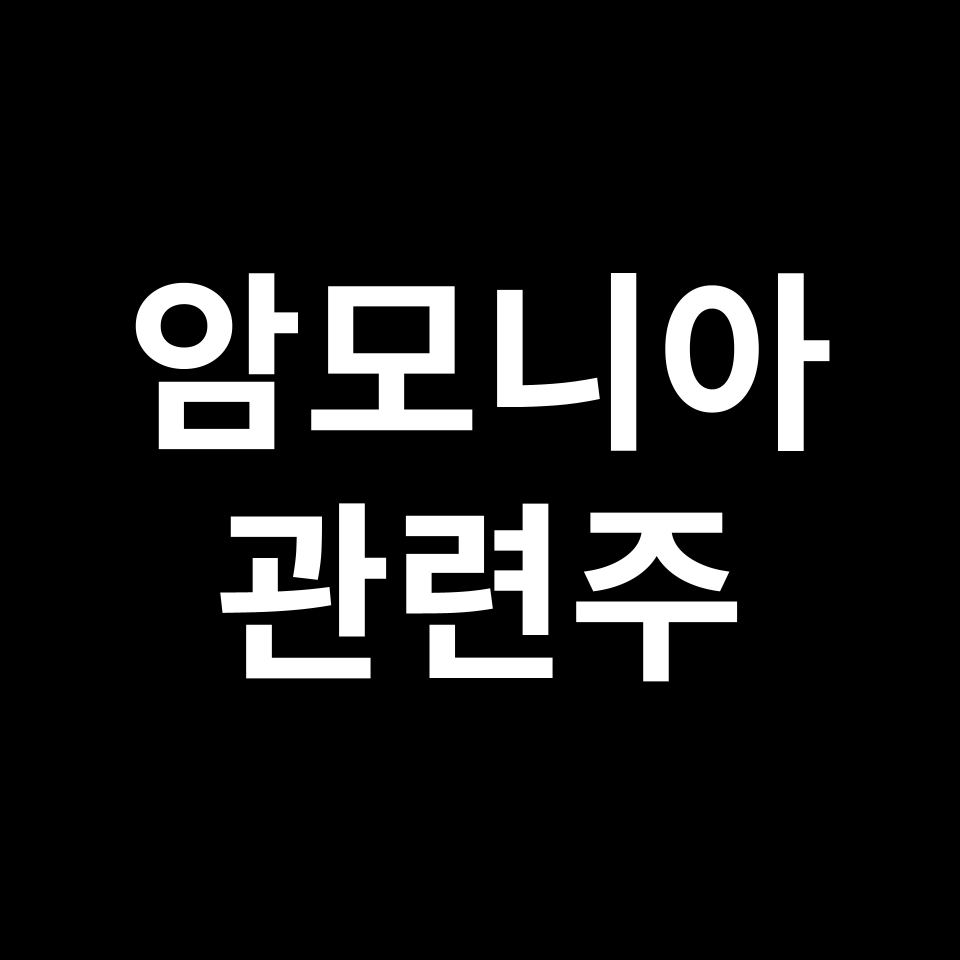 암모니아 관련주 대장주 TOP5 | 국내, 미국, 해외, 테마주, ETF 등