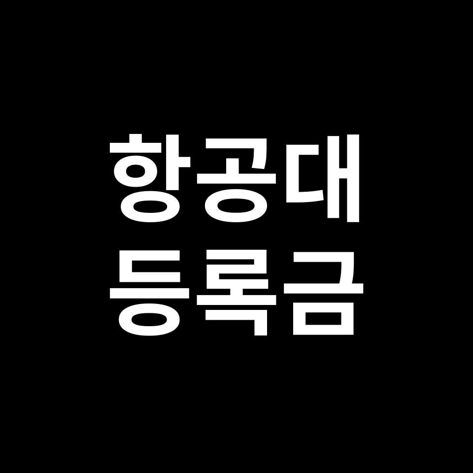 항공대학교 등록금