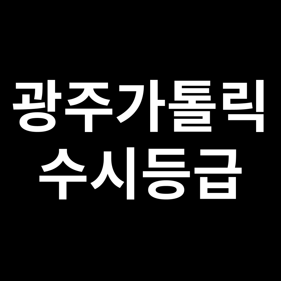 광주가톨릭대 광주가톨릭 수시등급 수시등급 입결