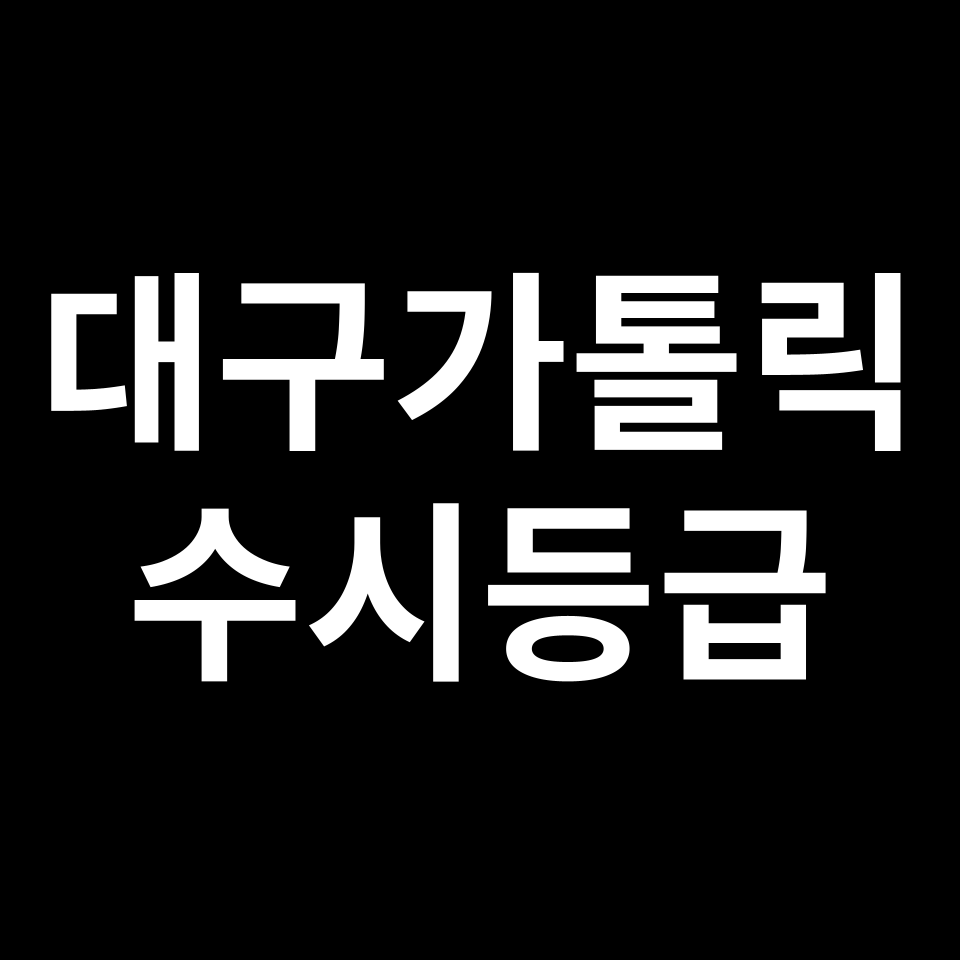 대구가톨릭대 대구가톨릭 수시등급 수시등급 입결