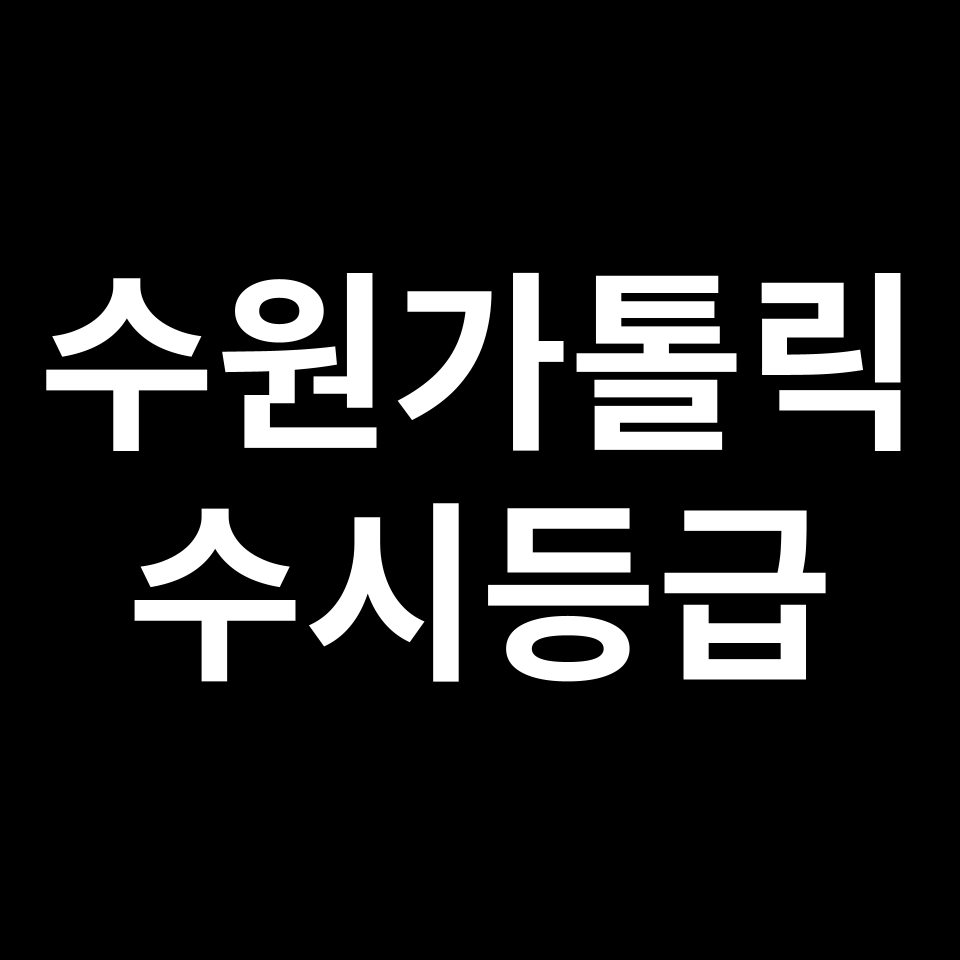 수원가톨릭대 수원가톨릭 수시등급 수시등급 입결